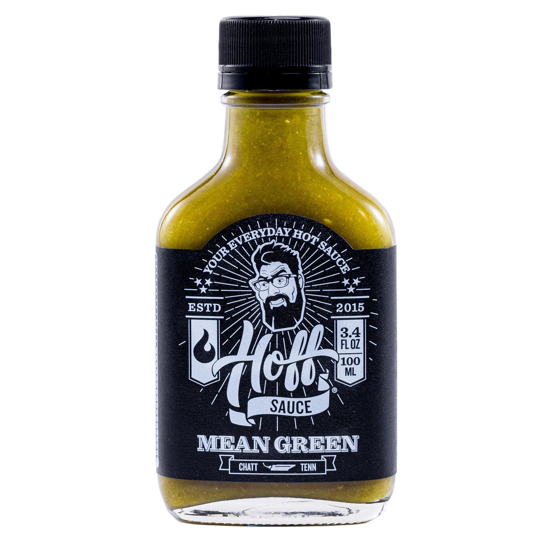 Hoff and Pepper - Hoff’s Mean Green Hot Sauce - 3.4-oz