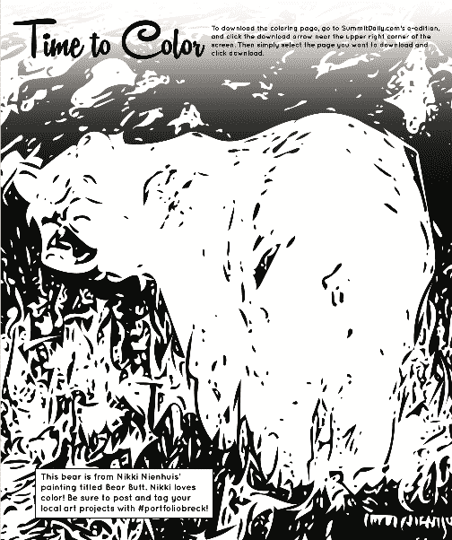 Coloring page: Bear butt