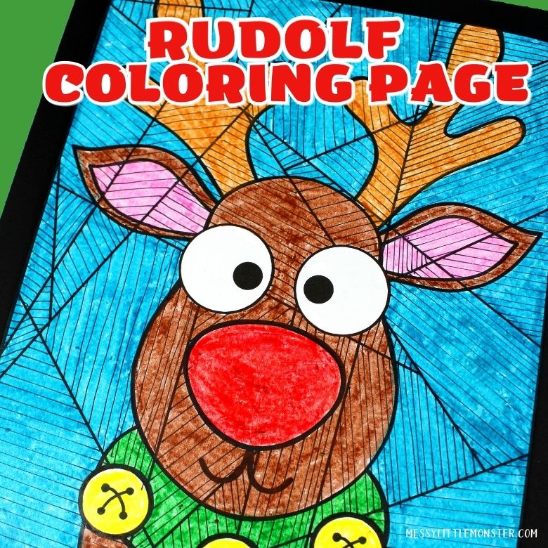 Rudolf coloring page