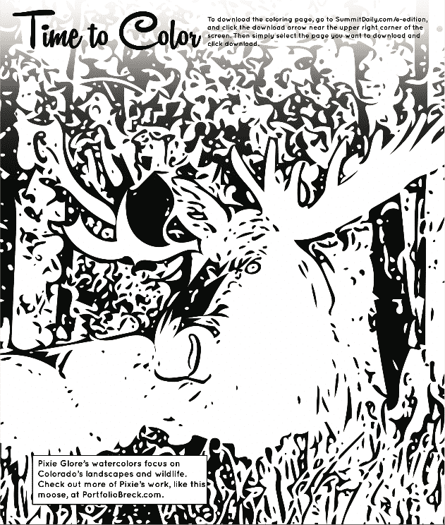 Coloring page: Moose