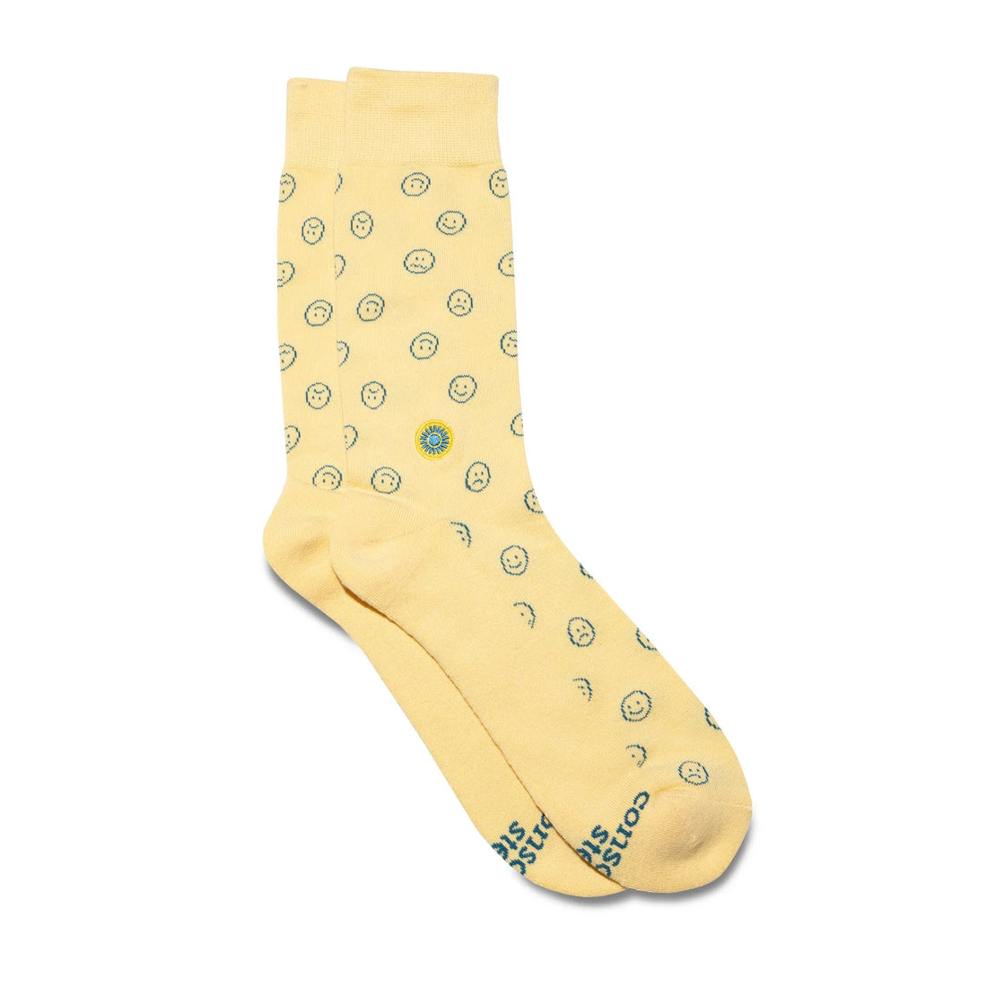 Yellow Emoji Socks that Support Mental Health