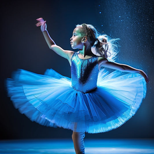 Get ready to dazzle on stage with our sparkling blue ballet leotard for girls! Shimmer and shine with this stunning costume that will steal the show.