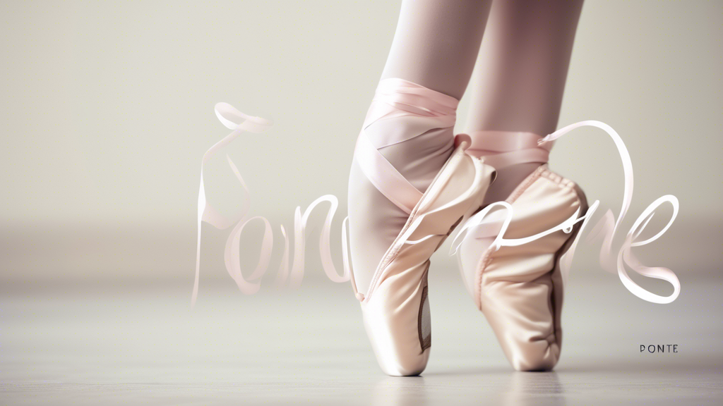 A close-up shot of a young dancer's feet en pointe in ballet slippers, with the word Pointe written in elegant cursive over the image.