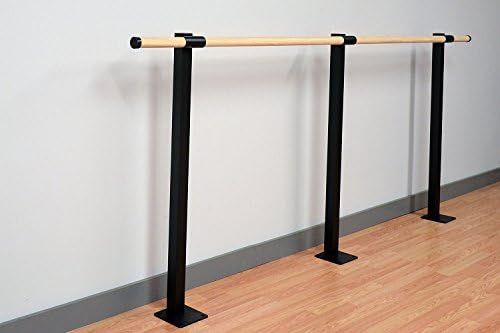USA Made - Traditional Wood Single Fixed Height Floor Mount Ballet Barre - Stretch/Dance Bar - 4 FT - 40 FT