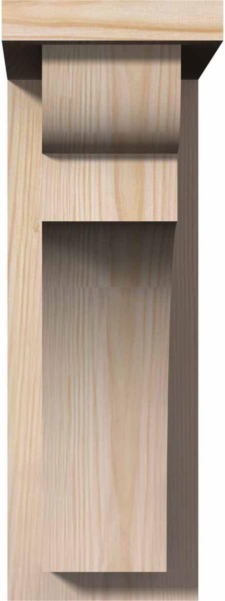 5 1/2"W x 12"D x 16"H Yorktown Smooth Corbel w/Backplate, Douglas Fir