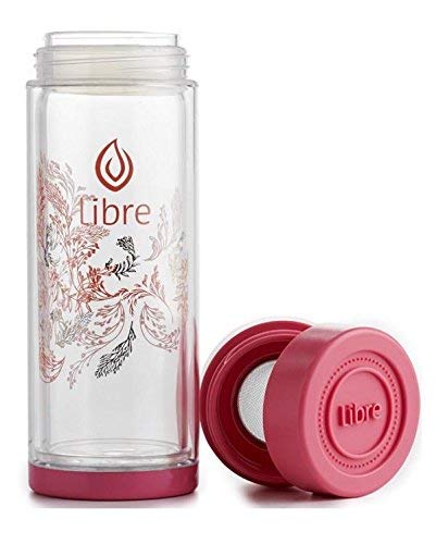 TEA Garden Dance Pink Glass Tea Infuser, 1 EA