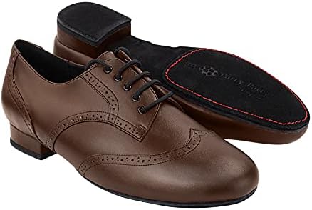 Ballroom Latin Tango Salsa for Men - PP301 1 inch Heel + 1 Suede Sole Shoe Brush