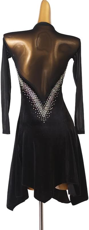 Latin Dance Dress Tango Dress Black Women's Latin Dance Performance Dresses Hollow Salsa Cha Cha Latin Dance Dress Tango Dress Black Women's Latin Dance Performance Dresses Hollow Salsa Cha Cha