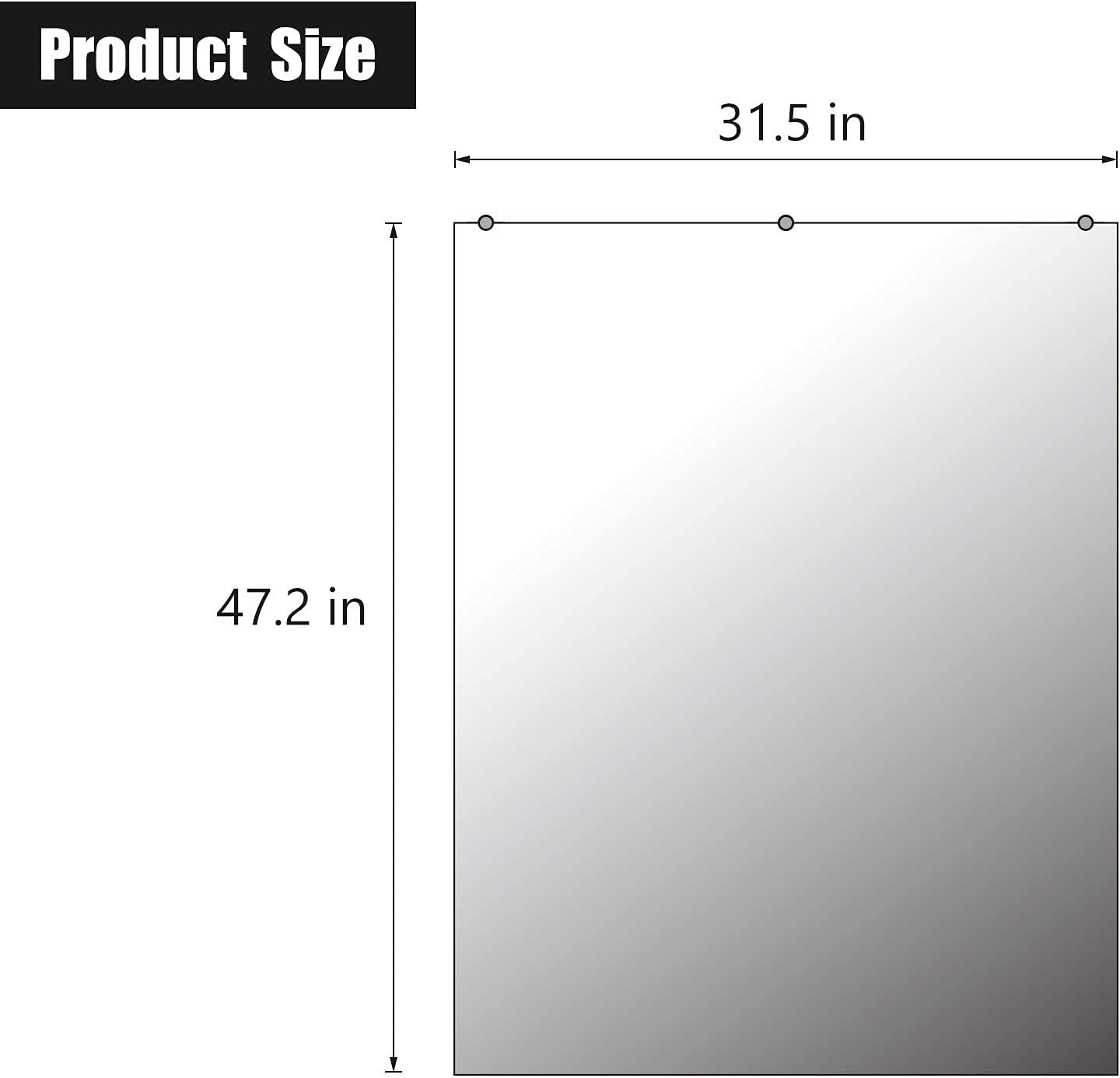 H and A Activity Wall Mirror,Gym Mirror with Flat Polished Edge,47 inchx 31 inch (Single)
