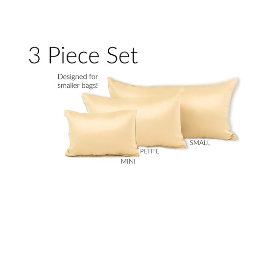 Purse Insert Pillows Set - Custom Cushioned Handbag Fillers by - Set of Shaper Inserts Made to Maintain Small to Large Purses - Prevents Creases and Damage (Cream, XXS-S, 3PC Set)