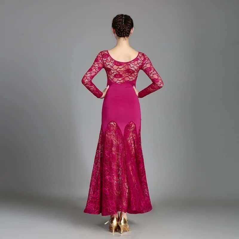 Lace Ballroom Dance Dresses Salsa Flamenco Dancing Outfit Modern Perfo Dance Wear Fashion Lace Ballroom Dance Dresses Salsa Flamenco Dancing Outfit Modern Perfo Dance Wear Fashion