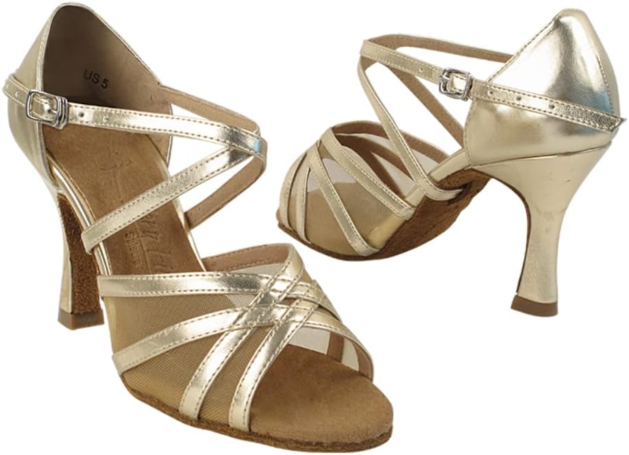 Women's Latin, Rhythm, Salsa, Ballroom Dance Shoes - - SERA1605 & Heel Protectors