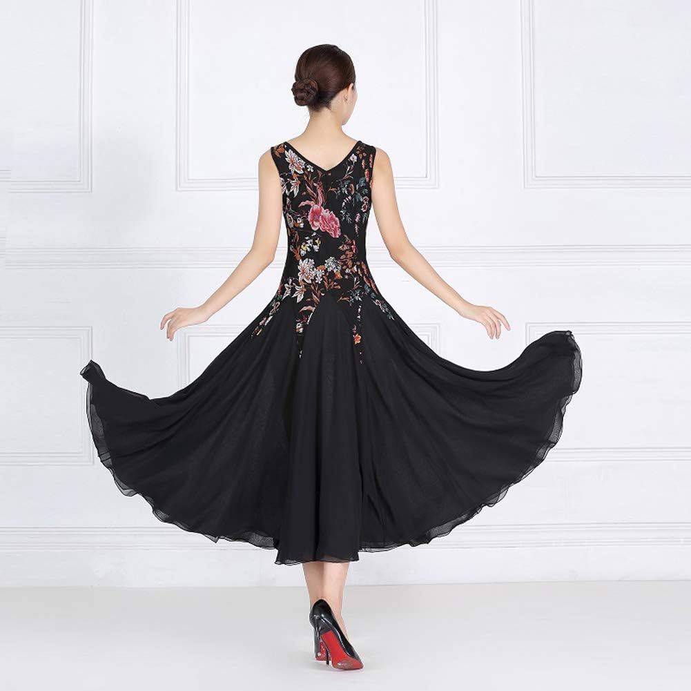 Women Floral Dance Ballroom Competition Dresses Waltz Foxtrot Standard Ballroom Dress Patterns