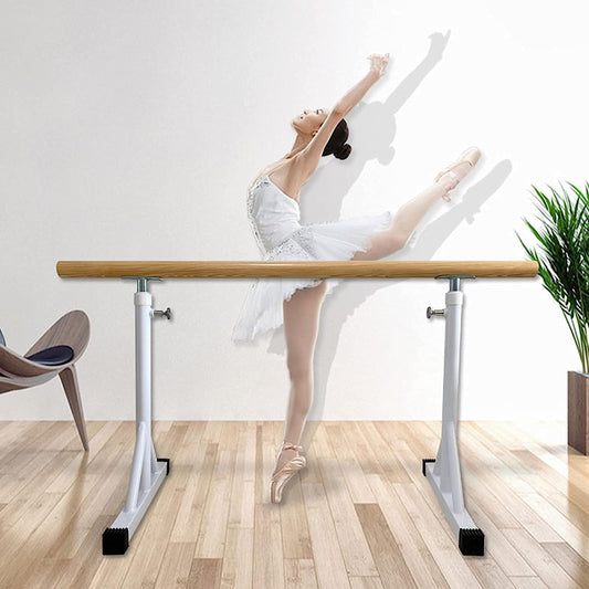 Ballet Barre Portable for Home Gym Lightweight Adjustable Ballet Bar Freestanding Barre Equipment Perfect for Exercise Balance Building Core Flexibility - White(Size:1M) (Pink 1.5 m)