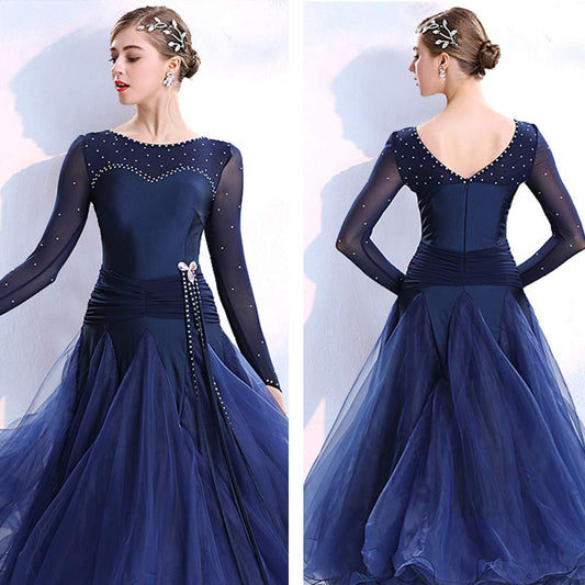 Standard Ballroom Dresses for Women, Foxtrot Waltz Performance Dance Outfit, Classic Tango Training Dance Costume