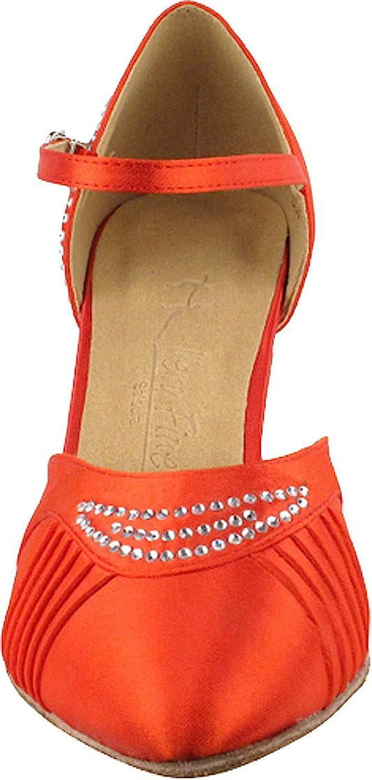 Very Fine Salsa Ballroom Tango Latin Dance Shoes 1397 Bundle with Dance Shoe Wire Brush 2.5" Heel