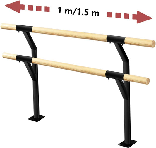 Ballet Barre Bar, Standing Adjustable Dancing Bar, Floor Mounted Double-Layer Ballet Bar Portable Dance Stick for Kids Adults Home Dancing Fitness