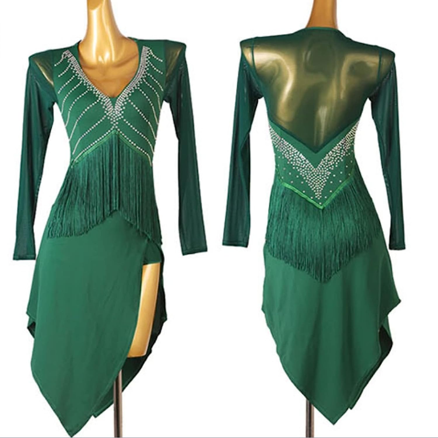 Long Sleeve Latin Performance Dress Tango Cha Cha Competition Costumes Dance Wear Fashion Long Sleeve Latin Performance Dress Tango Cha Cha Competition Costumes Dance Wear Fashion