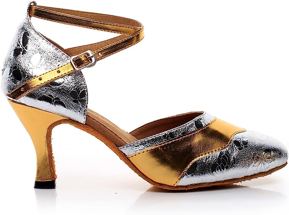 Women's Closed Toe Suede Sole Ballroom Pumps Dance Shoes with 2.75" Heel