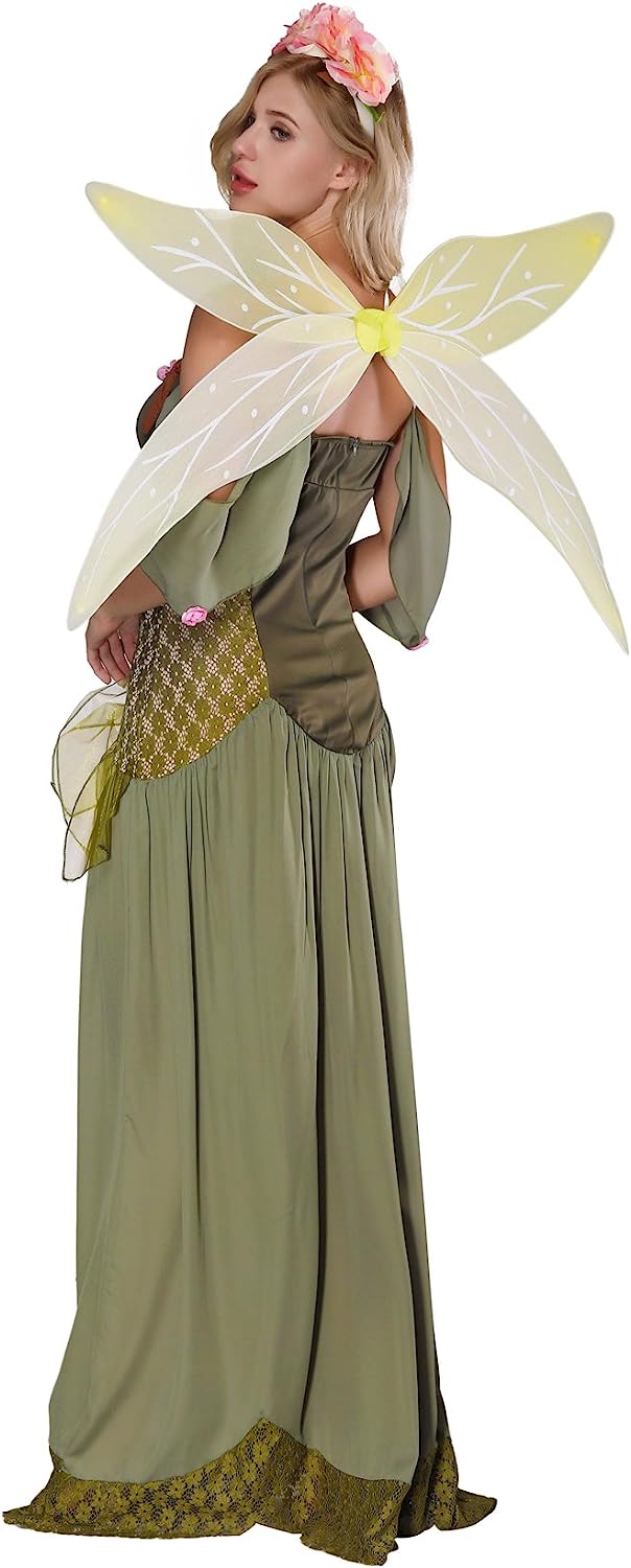 Fairy Costume Women - Forest Princess Costume Adult Halloween Fairy Tale Godmother Costumes