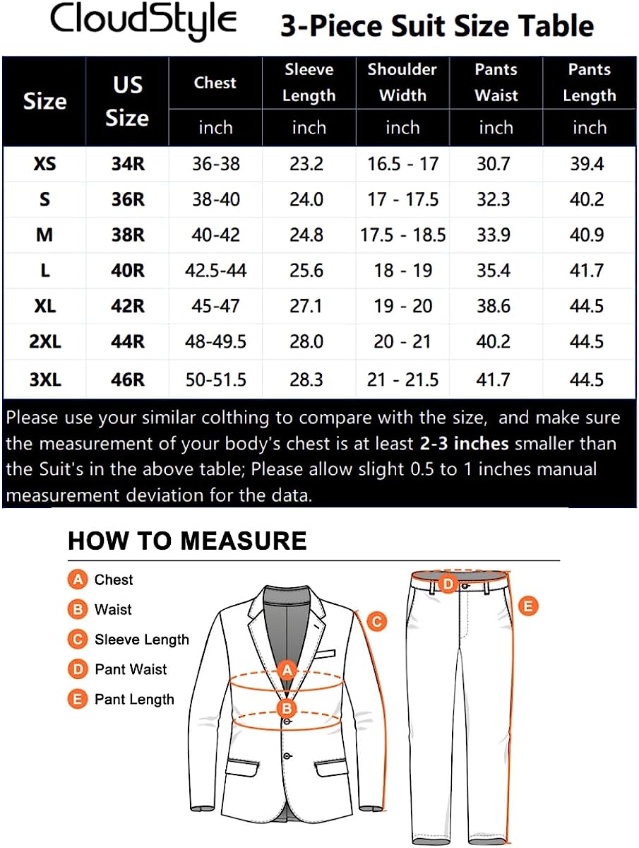 Mens 3 Piece Slim fit Checked Suit Blue/Black Single Breasted Vintage Suits