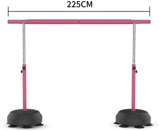 Ballet Bar Ballet Bar Adjustable Stretch Bars Freestanding Portable Barre for Home or Studio for Stretch, Dance or Active Workouts (Pink 225cm)