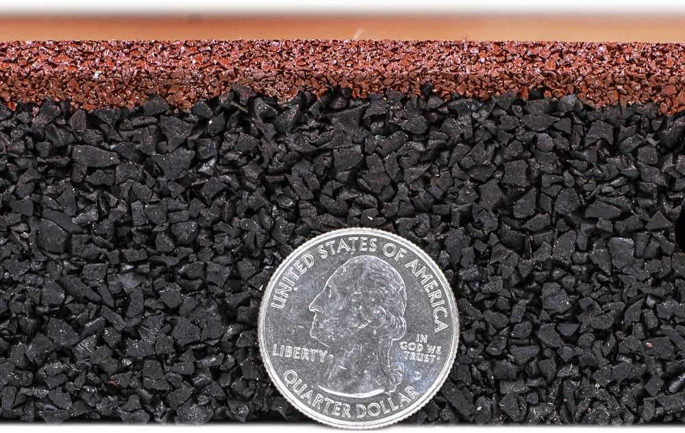 Easy-DIY Ultra Thick Interlocking Outdoor Rubber Tiles 20" x 20" x 1 3/4”, 45mm Thick for Playground, Outdoor Gym Floor, Sports Deck, Backyard Play Area (Pack of 2) Red