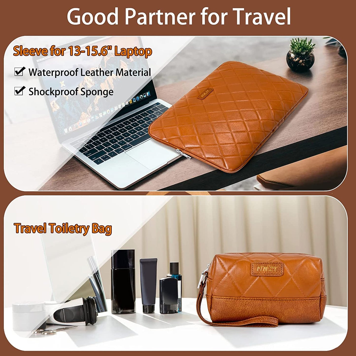 Garment Bag for Travel, Convertible Carry on Garment Duffel Bag for Men Faux Leather Waterproof Large Weekender Bag for Women Men 2 in 1 Hanging Suitcase Suit Dress Business Travel Bag 3pcs Set