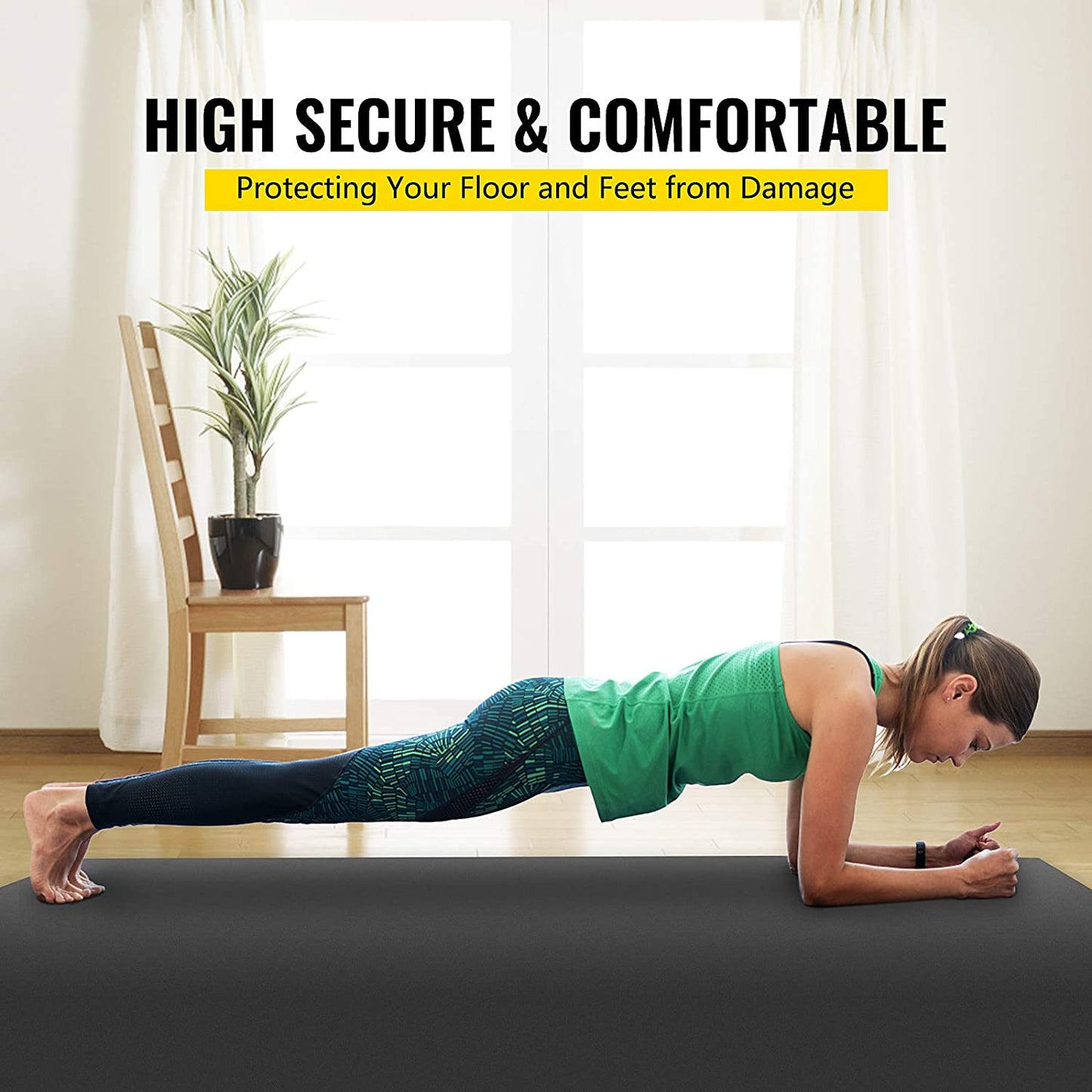 Dance Flooring, 0.06in Thickness PVC Dance Floor Grey/Black, Non-slide &Wearproof, 6.6ft x 7.9ft/15.7ft/49.2ft Roll Flooring for Tap, Ballet, Modern, Jazz, Irish and Flamenco Dancing