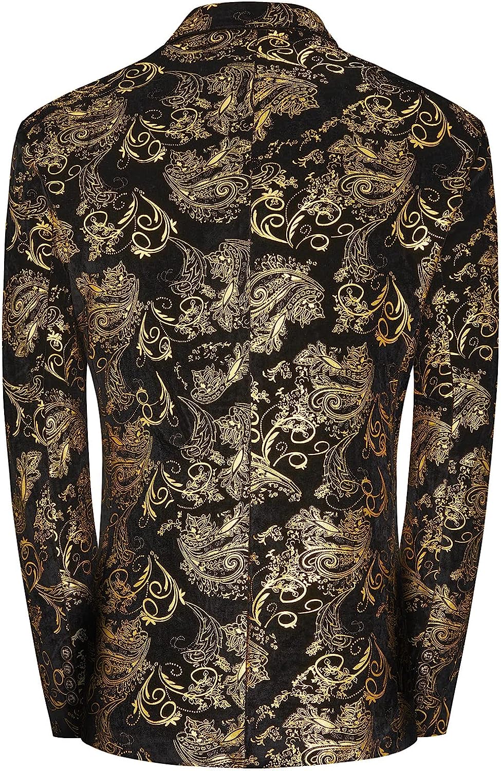 Men's Dress Party Floral Suit Jacket Notched Lapel Slim Fit Two Button Stylish Blazer