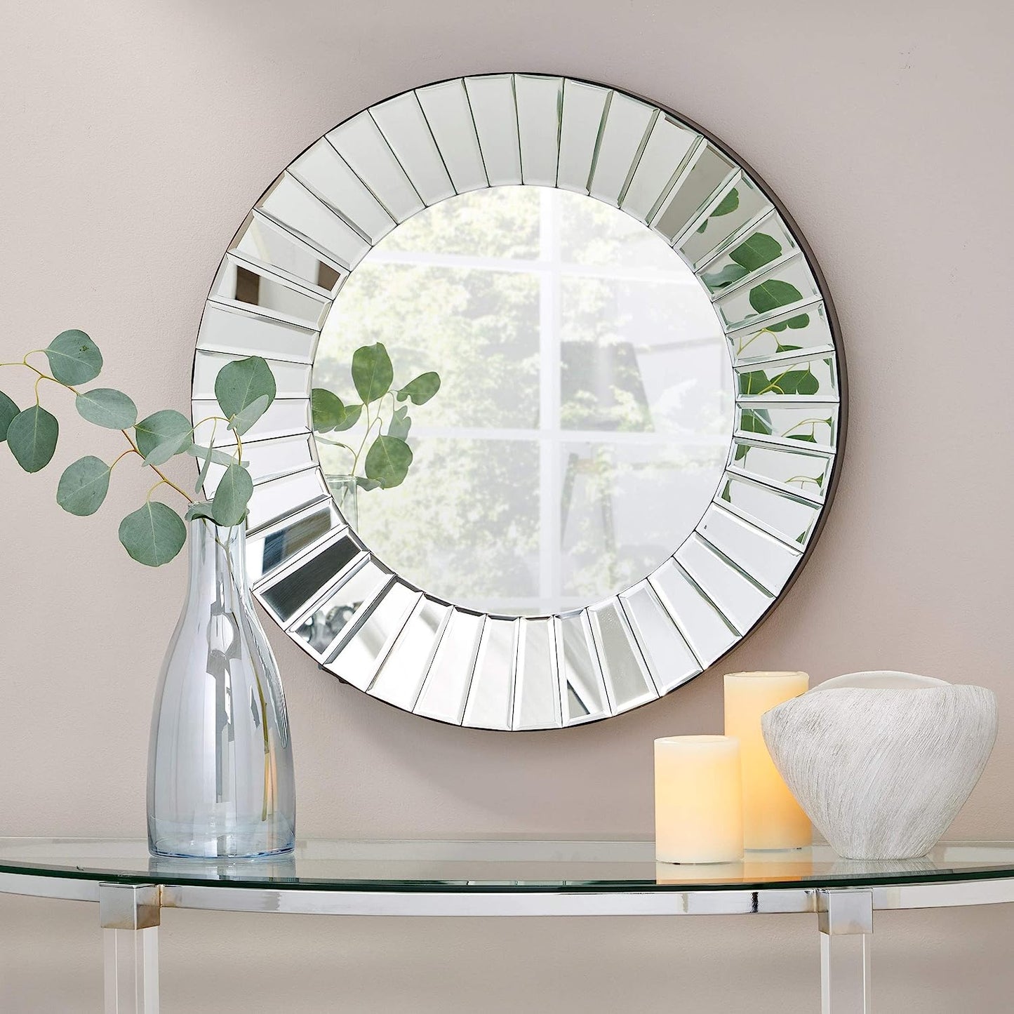 Hedda Modern Flat Pleated Mirror