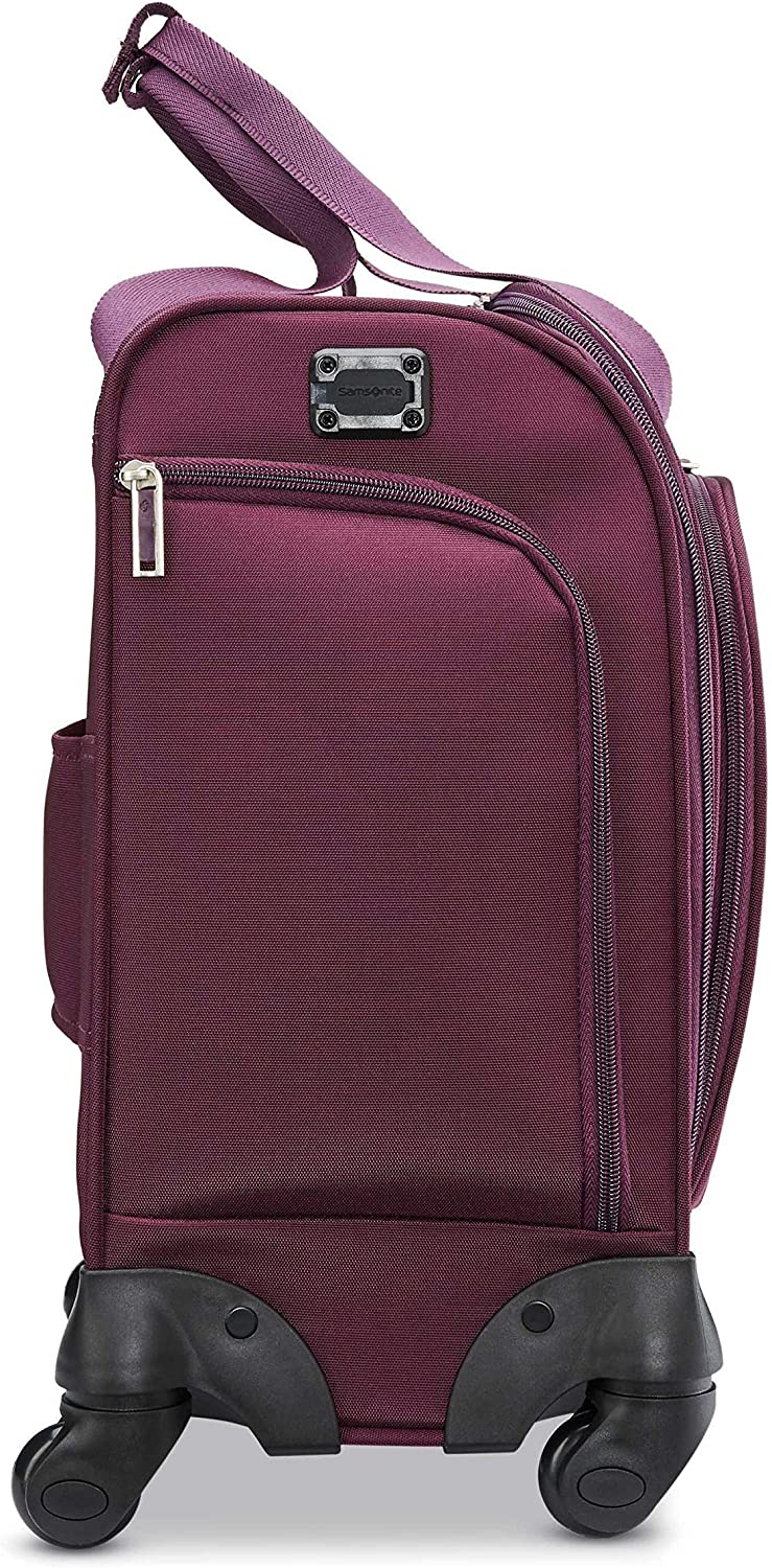 Underseat Carry-On Spinner with USB Port, Purple, One Size