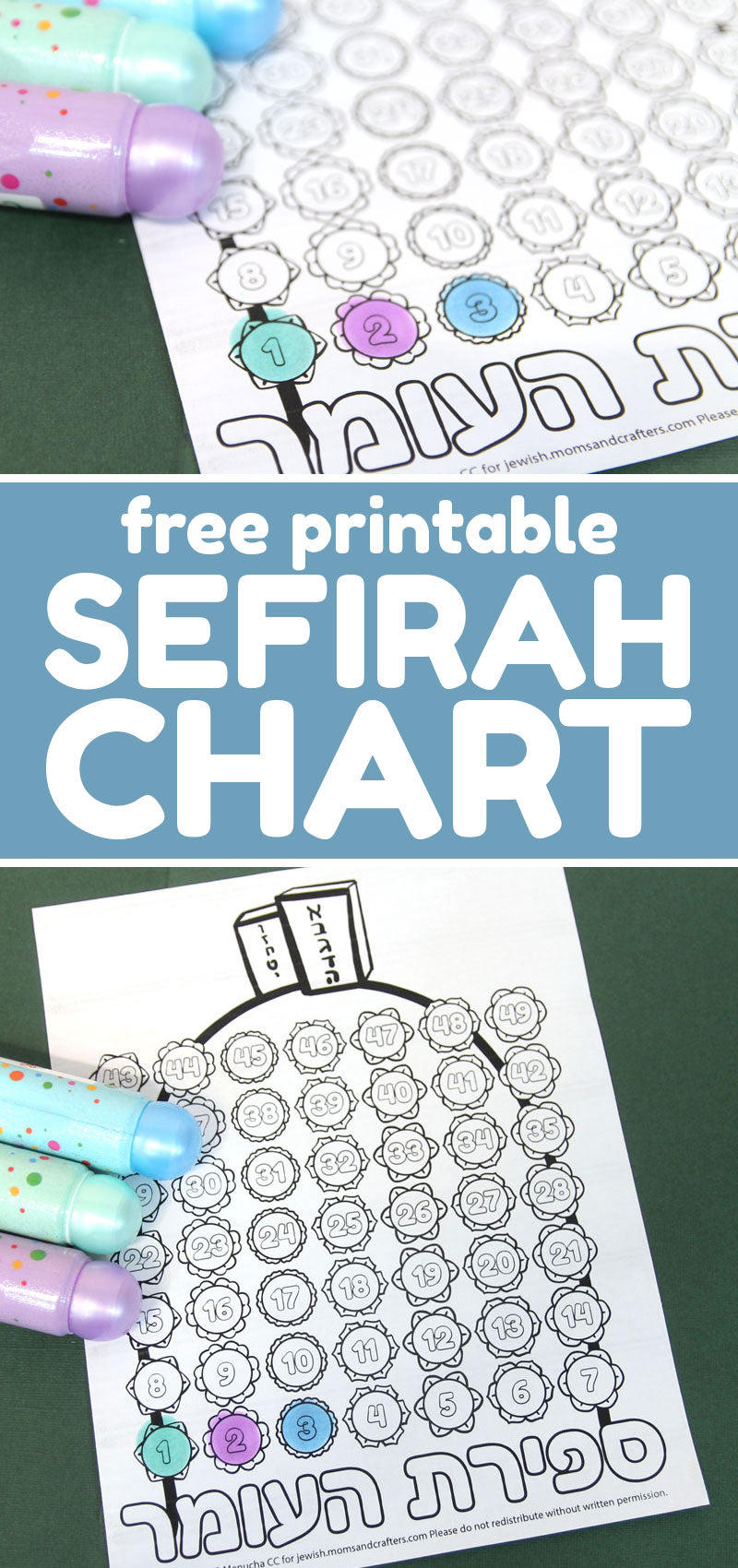 Sefirah Chart – Free Printable Counting the Omer
