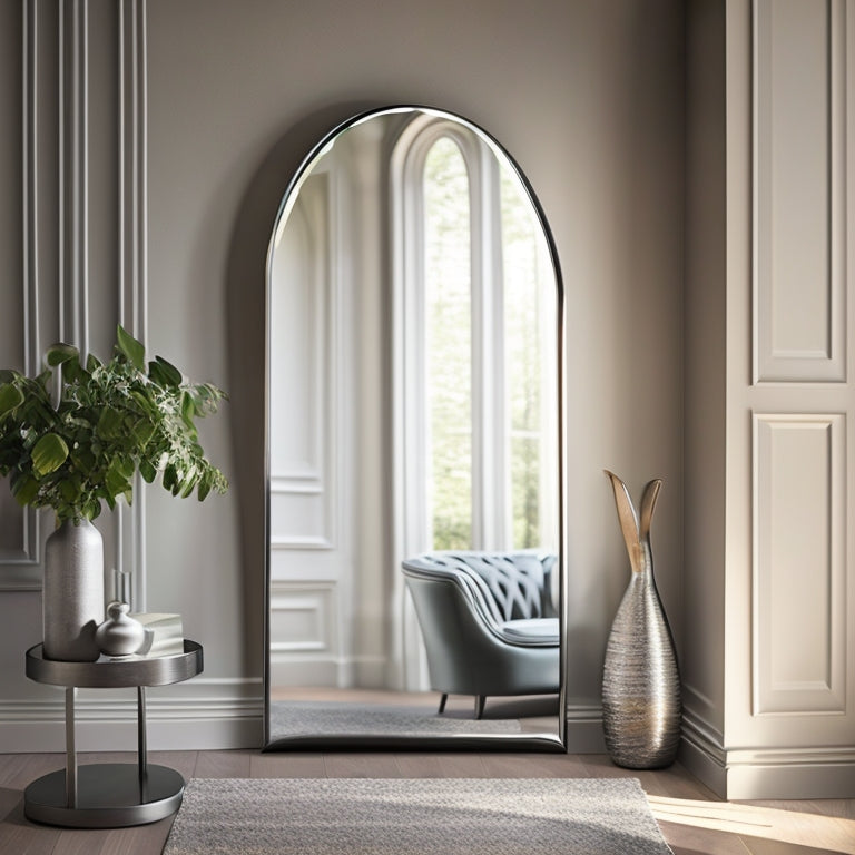 Discover the ultimate statement piece for your home! Elevate your decor with our stylish arched mirror with stand. Perfect for any room, it's a must-have!