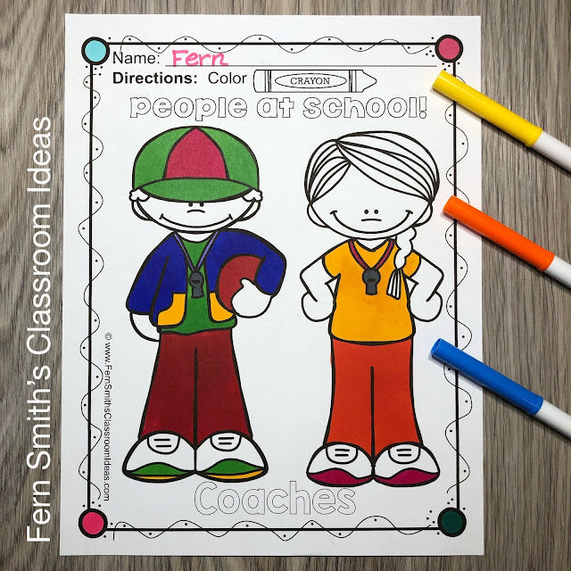 FREEBIE FRIDAY - BACK TO SCHOOL COLORING PAGE FREEBIE FOR YOUR CLASSROOM!