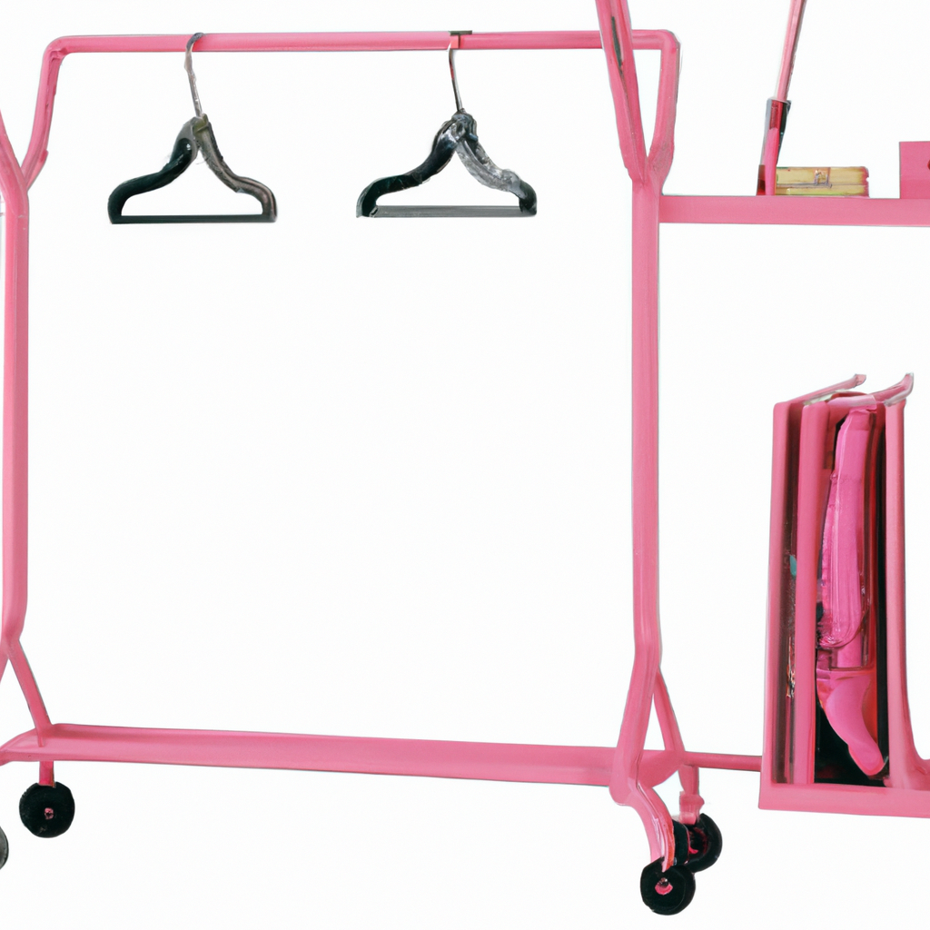 Discover the perfect storage solution for your wardrobe with our versatile pink garment rack. Stay organized and stylish with this must-have coat stand.