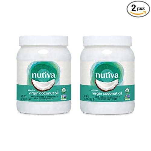 2-Pack Nutiva Organic Cold-Pressed Virgin Coconut Oil, 54 fl oz only $31.69-$35.42