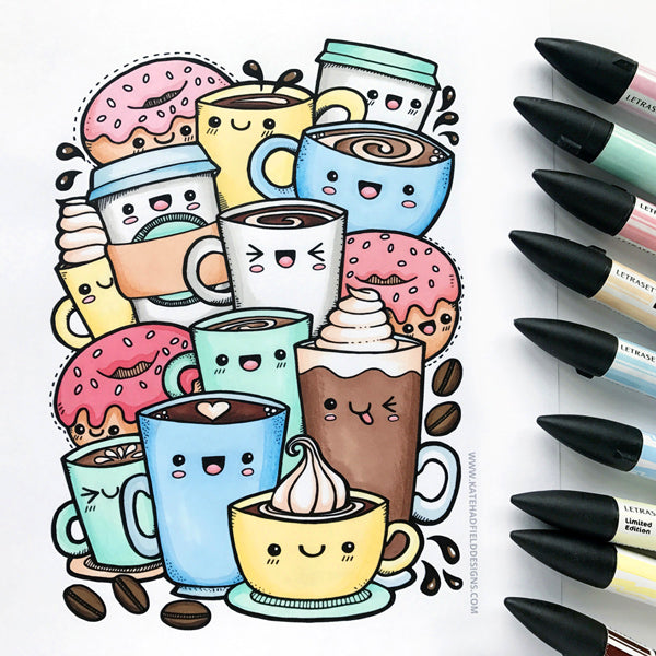 Free Printable – Kawaii Coffee Coloring Page