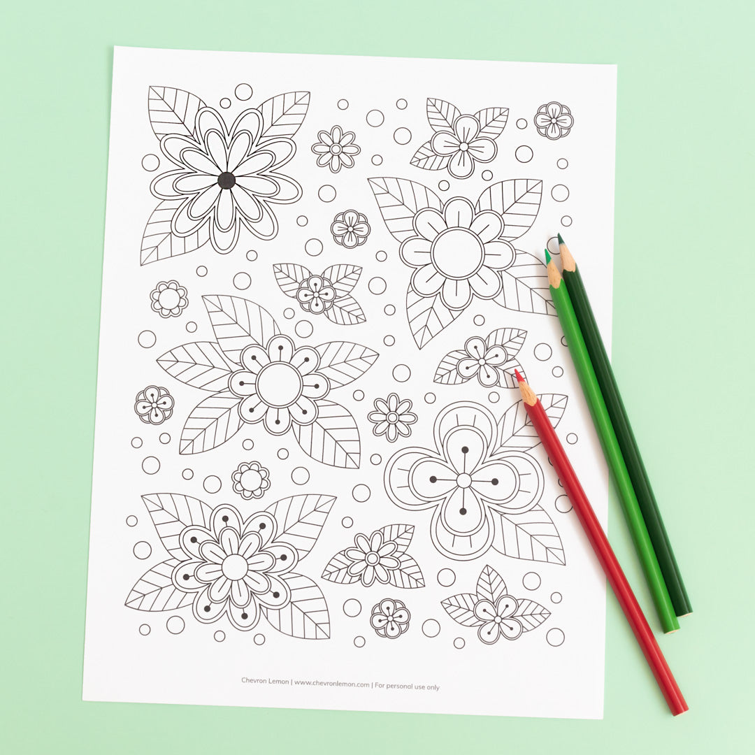 Flowers Coloring Page
