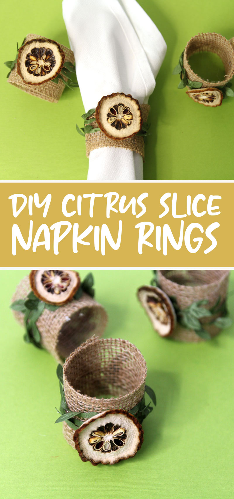 Sukkot Napkin Rings from Dried Etrog!