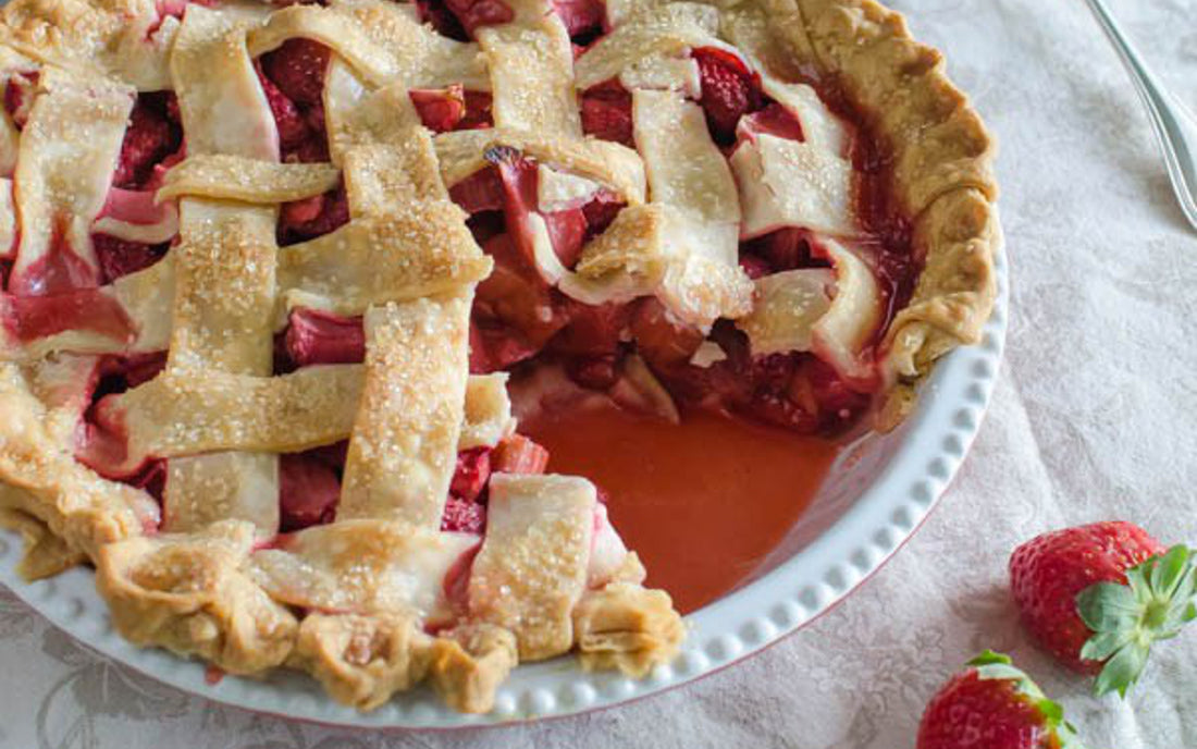 Classic Strawberry Rhubarb Pie [Vegan]