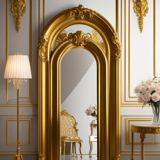 Discover the allure of the Artistic Gold Arched Full Length Mirror. Elevate your space with this stunning statement piece. Click now for a touch of artistic elegance.