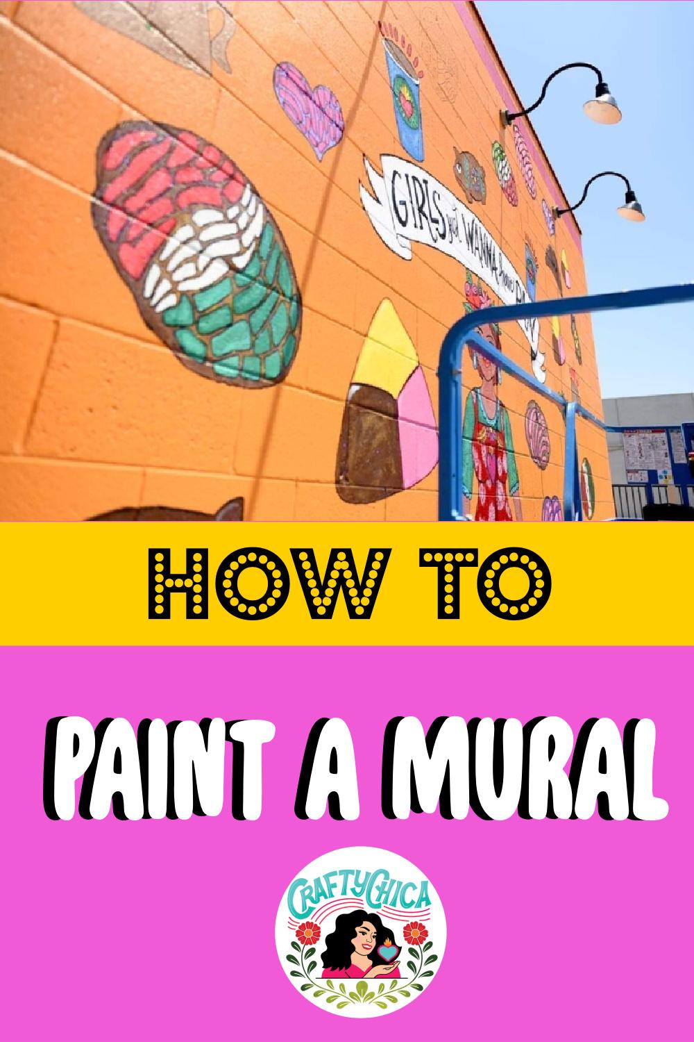 How to Paint a Mural + Free Coloring Pan Dulce Coloring Page