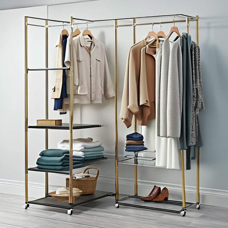 Discover the ultimate clothing rack for seamless storage and effortless mobility. Say goodbye to clutter and hello to organization with this versatile and durable solution.