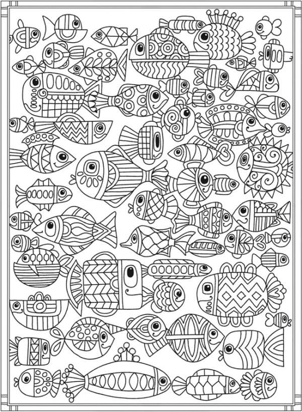 6 Sea Life and Fish Coloring Pages