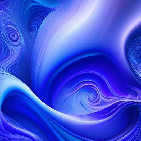 A vibrant, abstract illustration featuring swirling shapes and patterns in shades of blue, purple, and silver, evoking the dynamic energy of a captivating performance, with musical notes and rhythmic pulses subtly integrated.