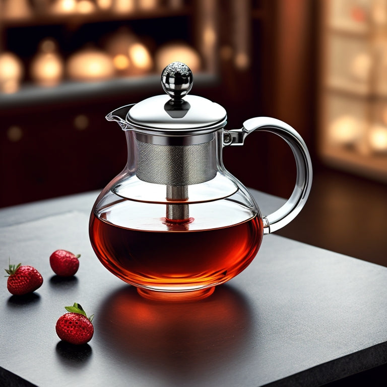 Discover the perfect blend of style and functionality with the Bola Glass Teapot. Indulge in a vibrant tea experience with this stylish red infuser.