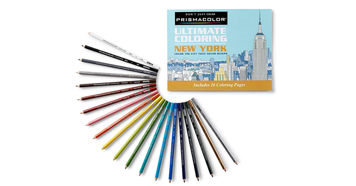 Prismacolor Premier Soft Core Pencils Coloring Book Kit – New York City, 20 Pencils + Coloring Book – Just $9.92!
