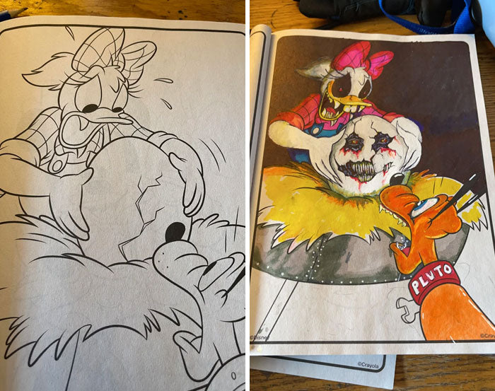 47 Times Adults Improvised And ‘Ruined’ Kids’ Coloring Books