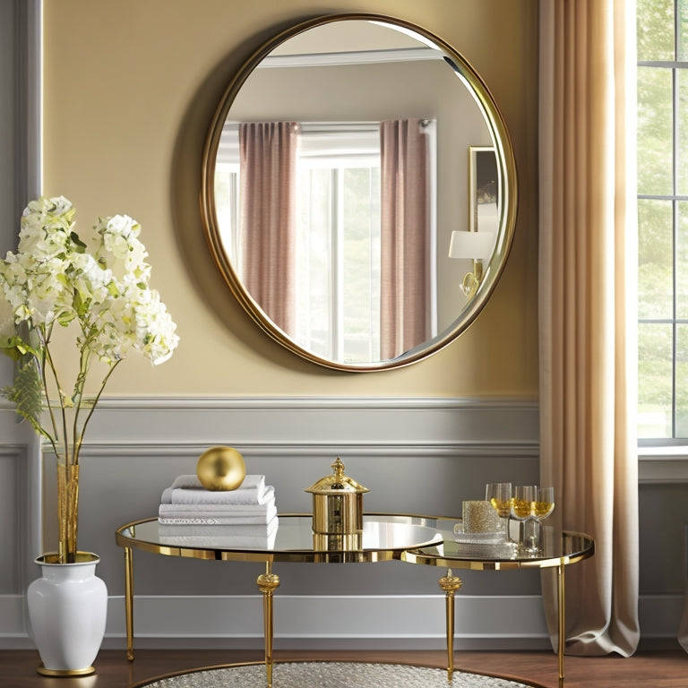 Discover the perfect finishing touch for your home decor with our stunning round gold mirror. Elevate any space with style and sophistication. Click now for inspiration!